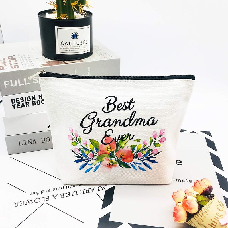 Charmoly Grandma Makeup Bag - Best Grandma Ever - Mother's Day and Birthday Gift for Grandmother, Nana, Mom from Granddaughter - Image 3